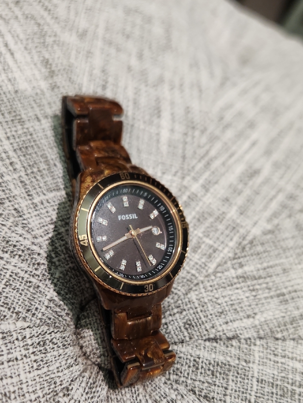 Fossil Watch with Diamond accents